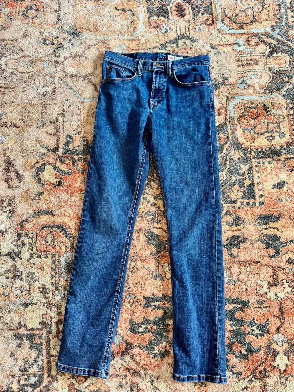 Wrangler Slim Straight Dark Blue Denim Jeans 30x32